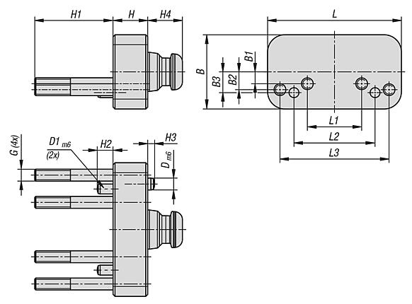 Pallet coupler 
for UNILOCK clamping module EGM 110-75